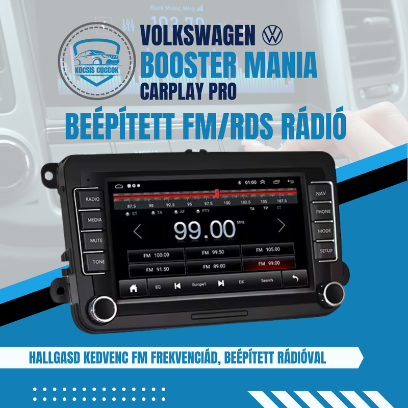 Volkswagen Booster Mania Carplay Pro - A Volkswagenek új generációs multimédiája!