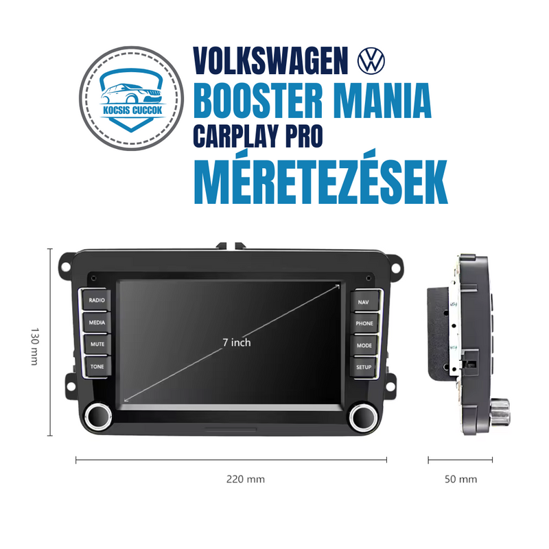 Volkswagen Booster Mania Carplay Pro - A Volkswagenek új generációs multimédiája!